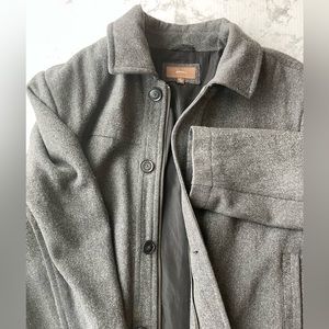Men’s gray pea coat style jacket
